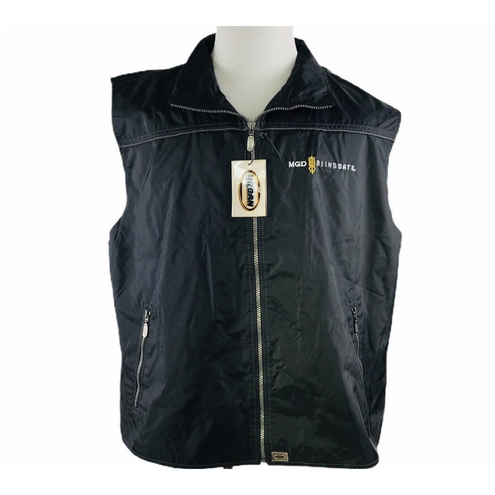 MGD BLINDDATE Miller Genuine Draft Beer Black Vest Size XL
